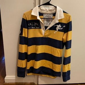 Navy Yellow Rugby Ralph Lauren Long Sleeve RARE